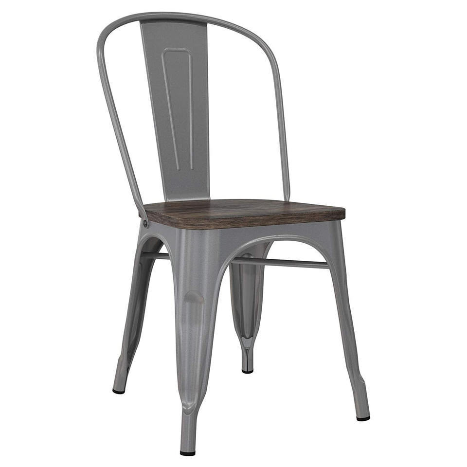 Modern High Quality Durable Hotel Cafe Chair Vintage Restaurant Bistro Sillas Iron Metal Tolix Dining Chairs