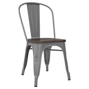 Modern High Quality Durable Hotel Cafe Chair Vintage Restaurant Bistro Sillas Iron Metal Tolix Dining Chairs