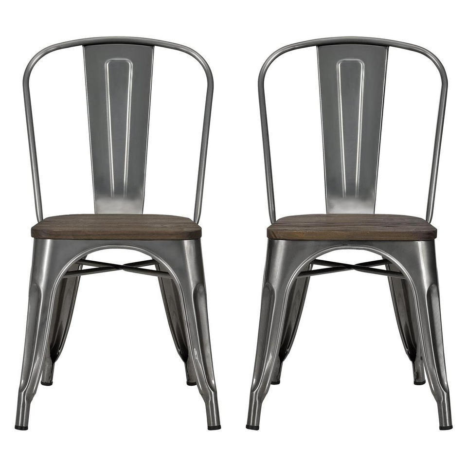 Modern High Quality Durable Hotel Cafe Chair Vintage Restaurant Bistro Sillas Iron Metal Tolix Dining Chairs