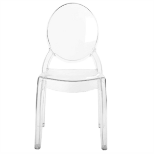 Outdoor Black Color Acrylic PC Plastic Ghost Armless Chair Wedding Acrylic Ghost Chair