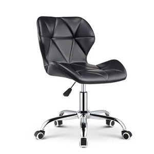 Low Price Mid Back Swivel Computer Chair Height Adjustable PU Leather Upholstered Computer Office Chair