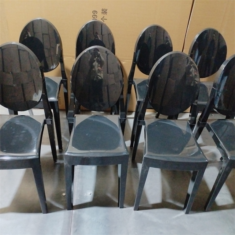 Factory Price Black Ghost Chair for Indoor and Outdoor Events for Weddings Parties Home Offices Parks Apartments Malls