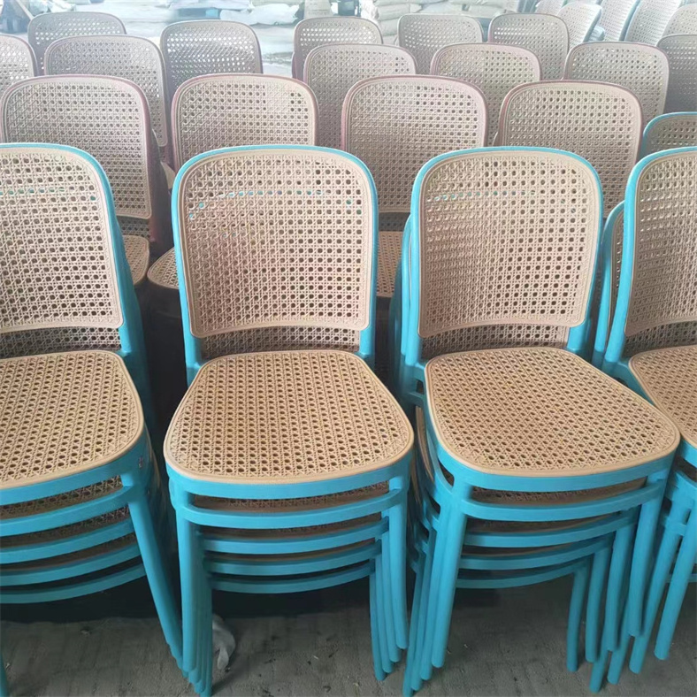 Wholesale Modern High Back Stackable Outdoor Garden Chairs Rattan Plastic banquet hotel wedding chair