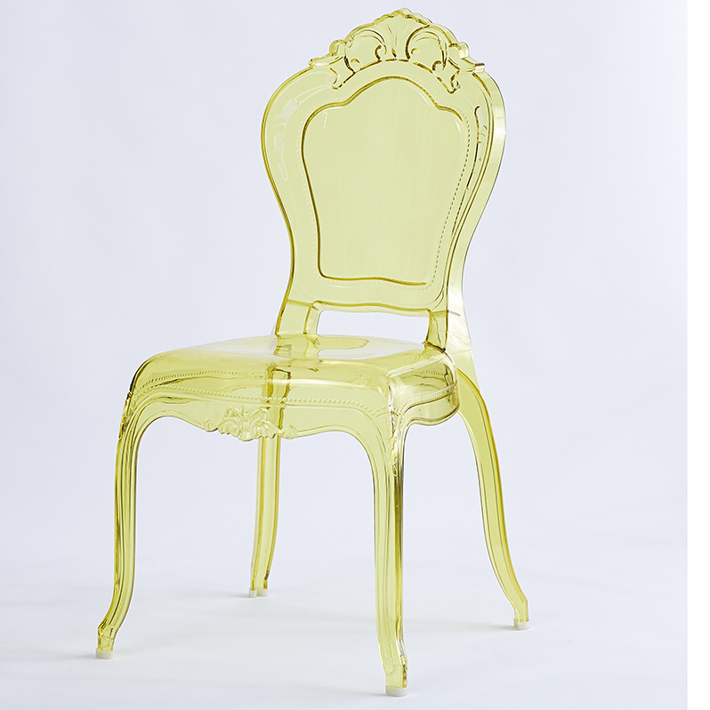 Pc Royal Clear Crown Backrest Banquet Stackable Wedding Chairs Transparent Plastic Chair For Event