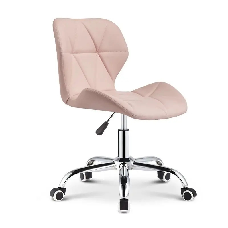 Low Price Mid Back Swivel Computer Chair Height Adjustable PU Leather Upholstered Computer Office Chair