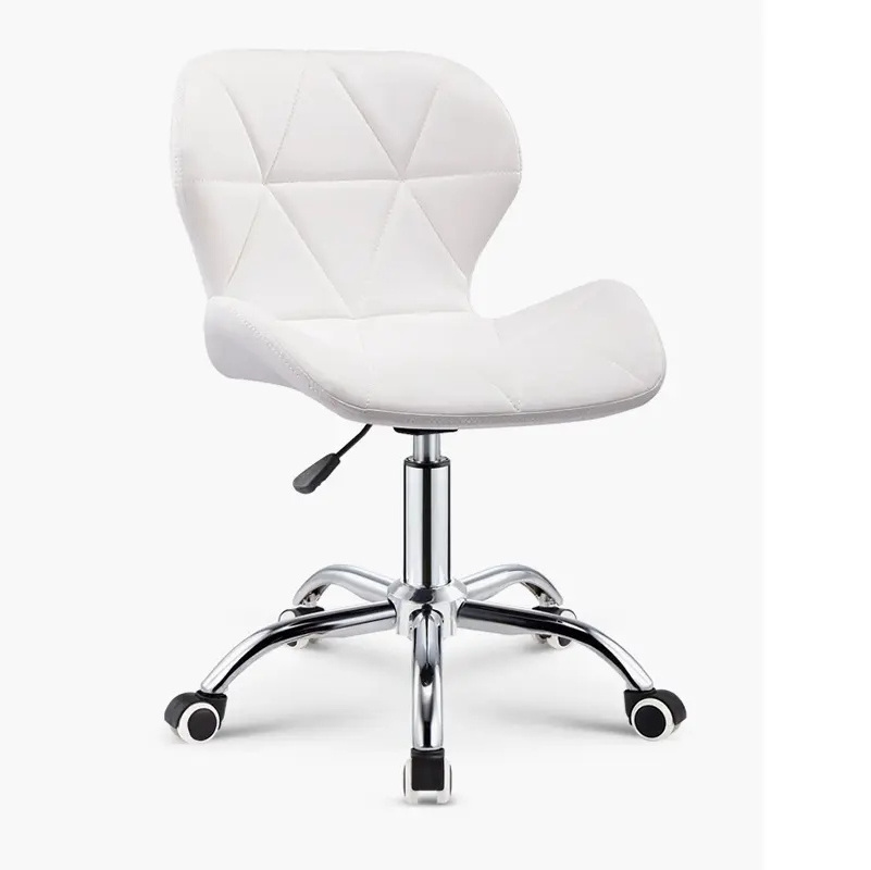 Low Price Mid Back Swivel Computer Chair Height Adjustable PU Leather Upholstered Computer Office Chair