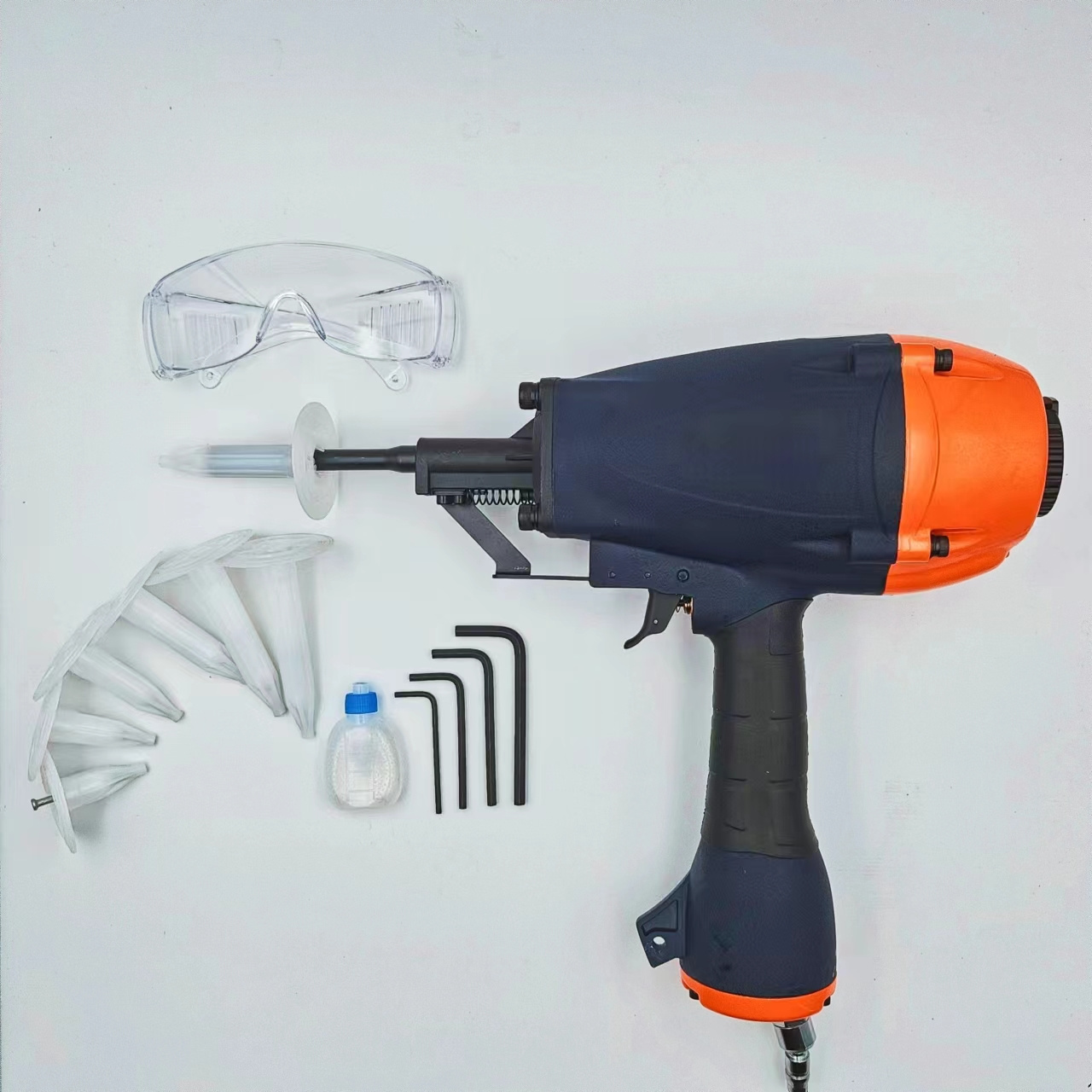 Gas tank concrete nail gun for fixing plastic insulation nails in wall insulation boards