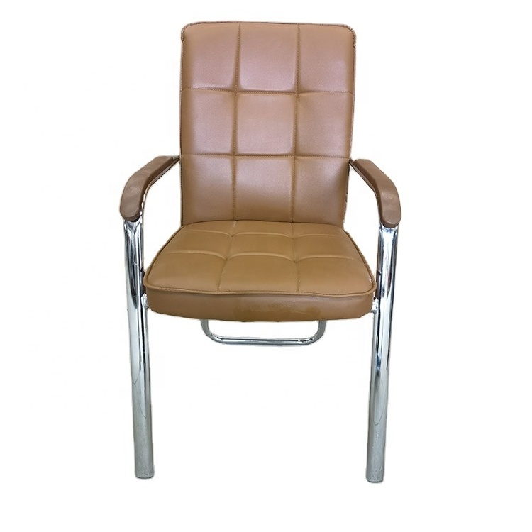 durable comfortable high back ergonomic office chair Stripe sewing metal chrome frame comfortable chair With armrest