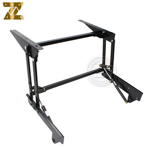 Save Space Table Lifting  Mechanism With Spring Gas Hydraulic Metal Steel Folding Hinges Soft Close Lift Up Furniture Hardware