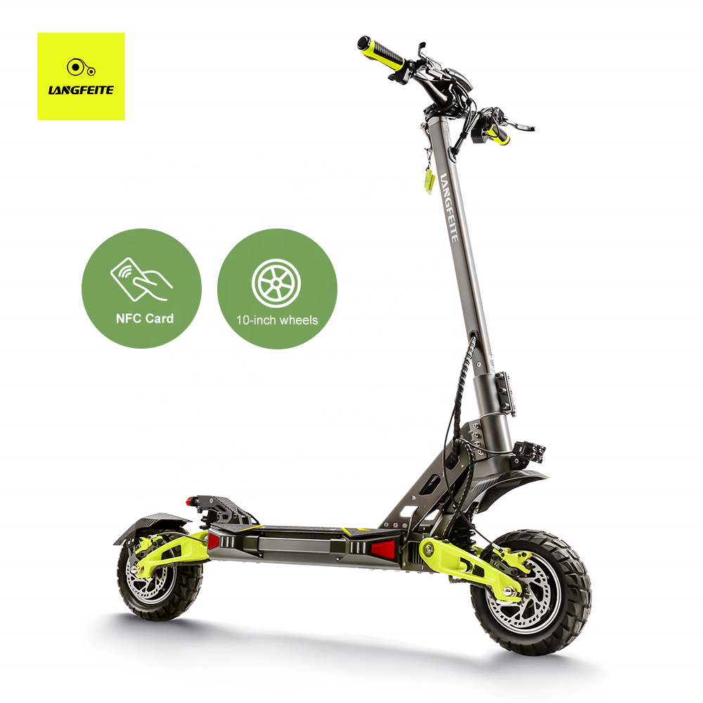 Langfeite Powerful Offroad 60V 70Km 2200W Two Wheels High Speed Folding Skuter Electric Electric Scooter For Adults