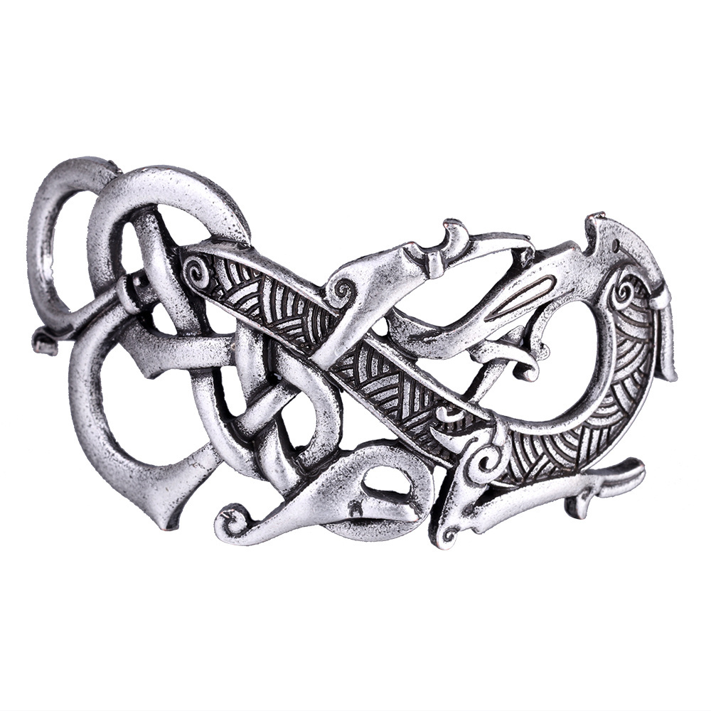 Antique Silver Vikings Dragon Hairpins Hair Clips Stick Slide Vintage Women Hair Jewelry Accessories Gift