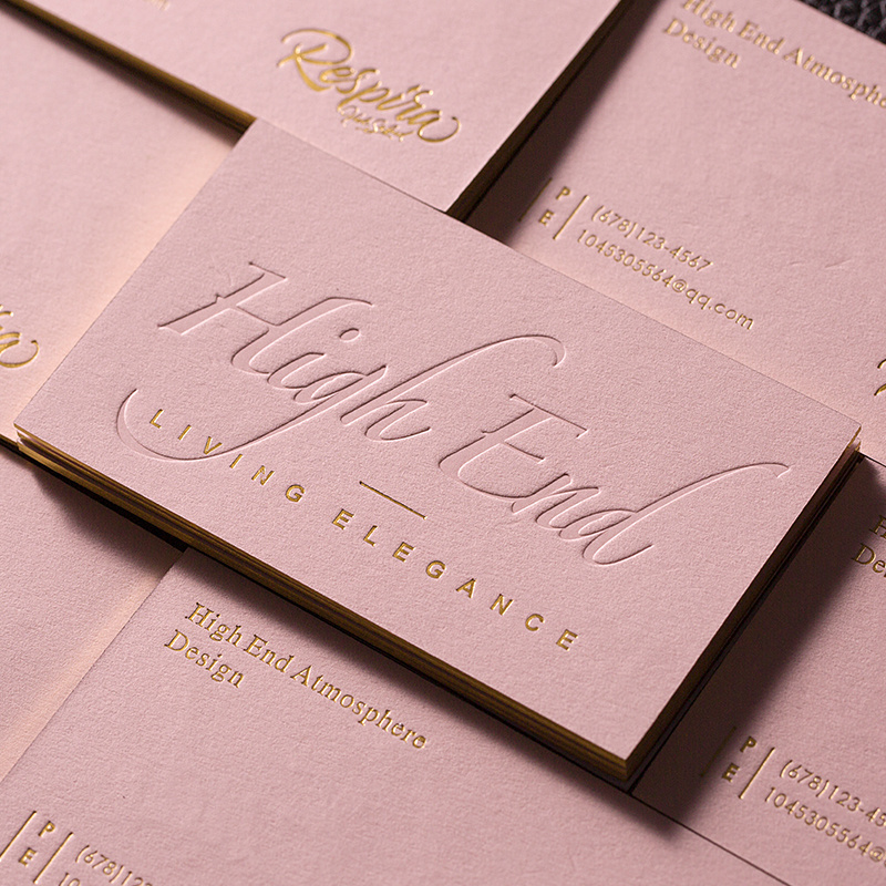 High Quality Custom Luxury Gold Foil Logo Printing Business Cards With Your Own Design Thank You Card for Small Business Printer