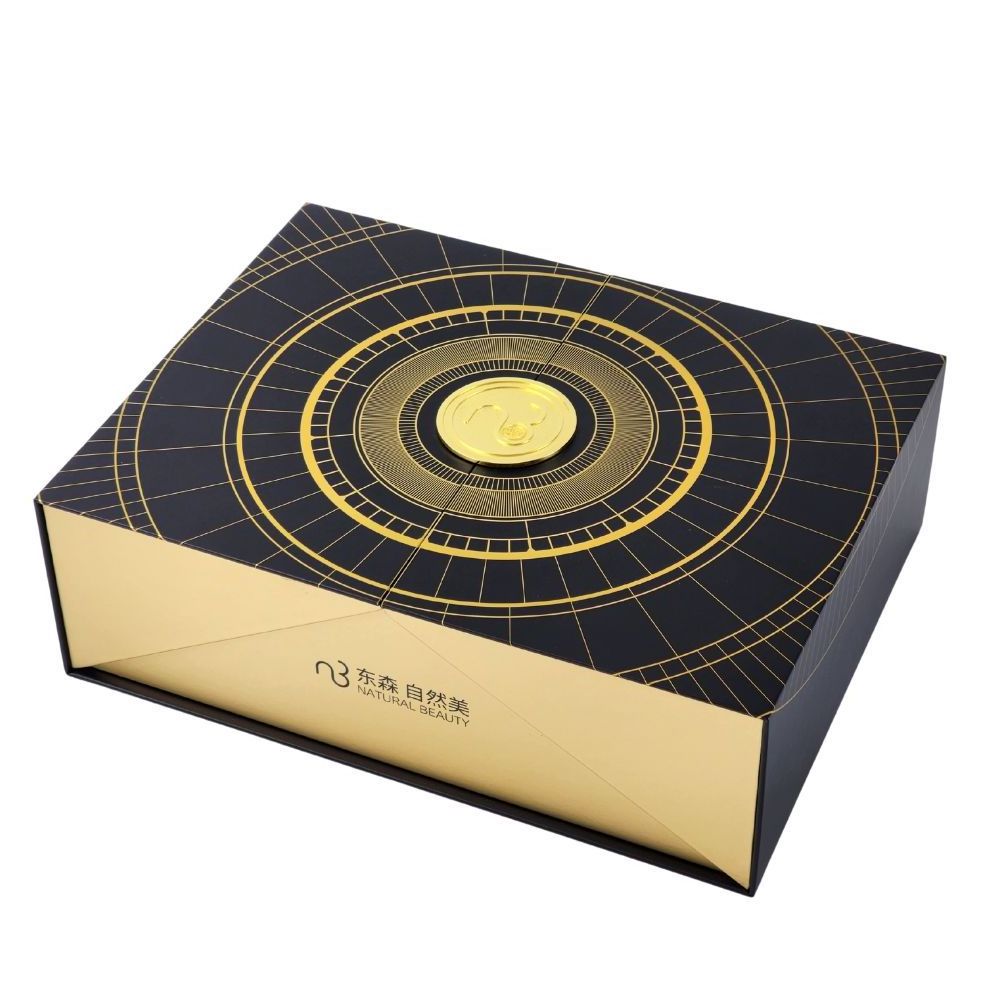 Luxury Custom Rigid Cosmetic Paper Packaging Box Double Door Gift Cardboard Business Gift Box