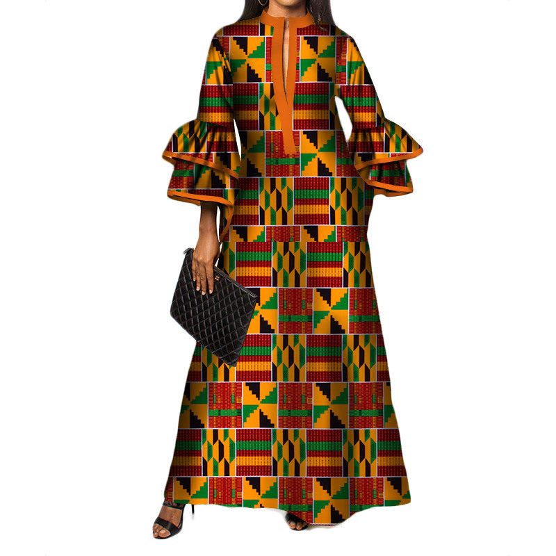 African long dress fashion dress cotton sports sleeve dress African clothing