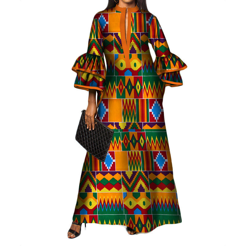 African long dress fashion dress cotton sports sleeve dress African clothing