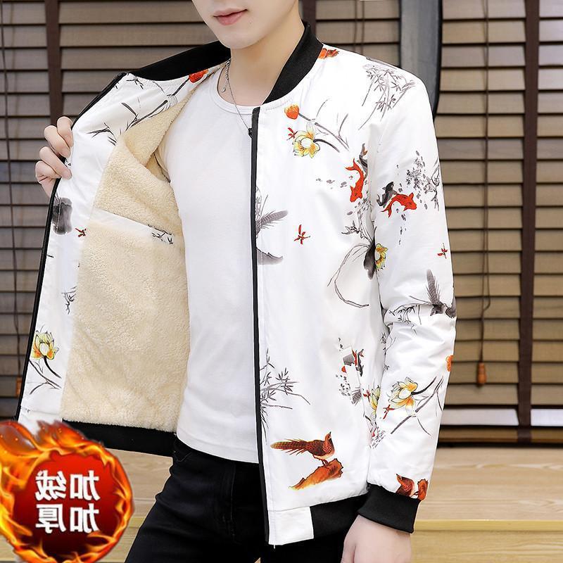 Men's Korean version of the trend of spring, autumn and winter new slim youth thin handsome jacket jacket