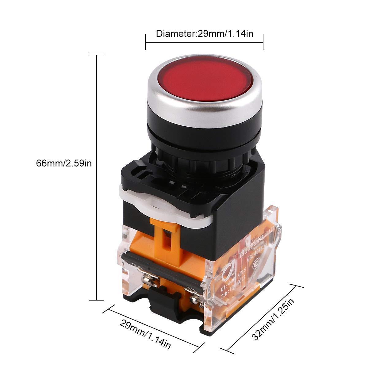 22mm IDEC Similar Illuminated LED Lighting Self-locking Push Button Switch Manufacturers On-off Waterproof IP65 24V 220V 10A