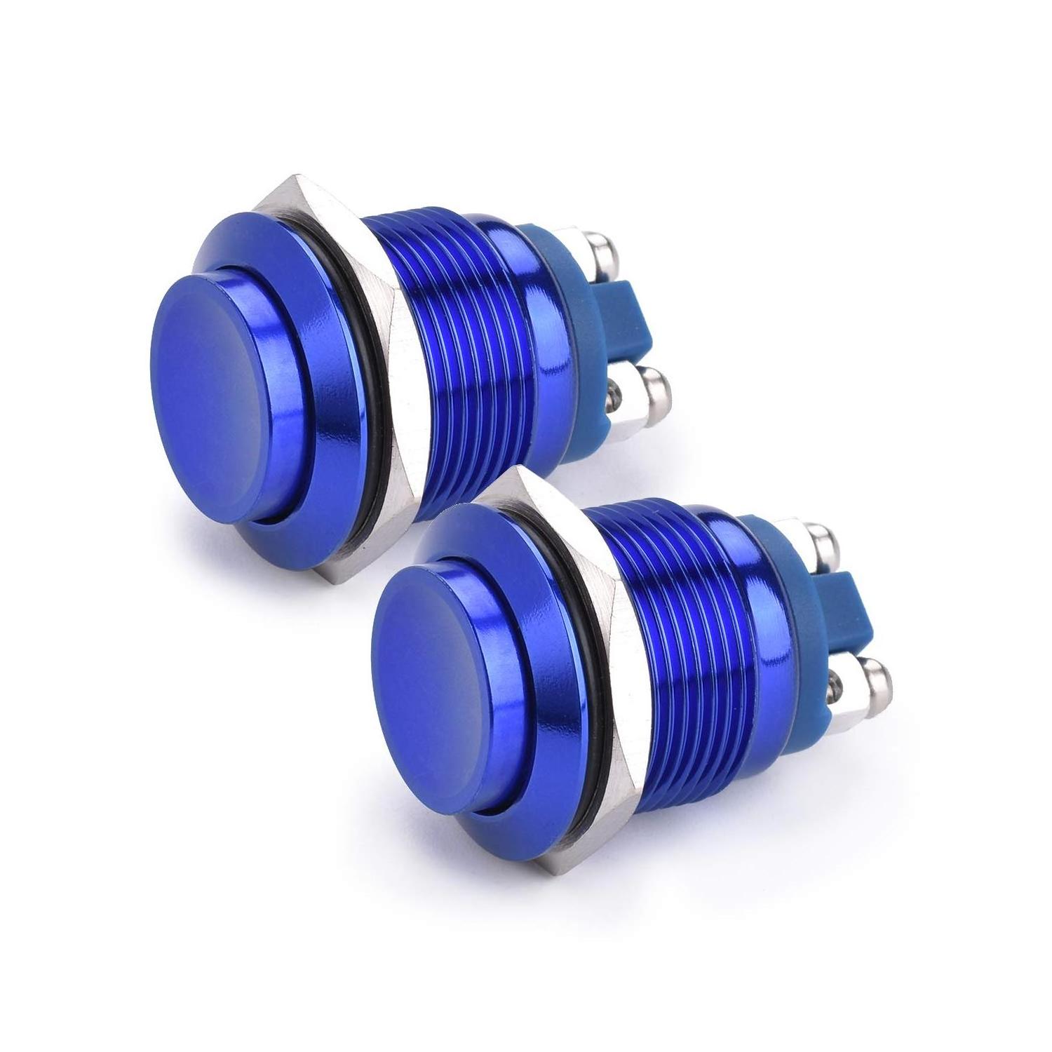 Hot sale Red Momentary LED Switch 10mm 16mm 19mm 22mm 12V Car SPDT ON/Off Explosion Proof Metal Push Button Switches