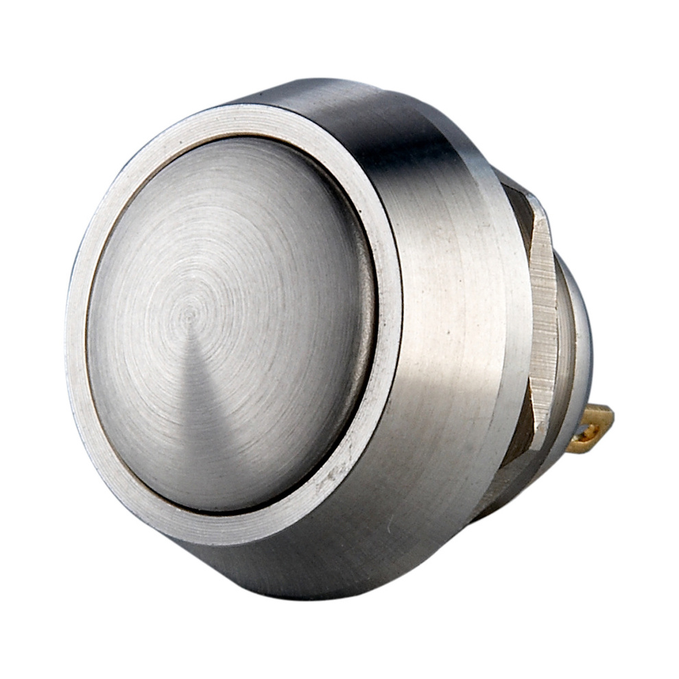 Chinakel 12mm Momentary Push Button Switch Pushbutton Switch Mini Push Button Switch Industrial Control Stainless Steel IP65