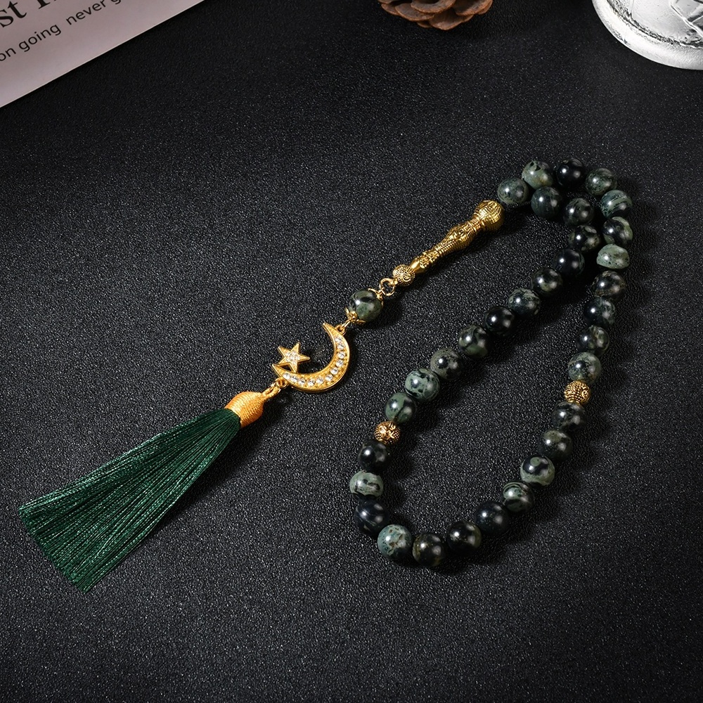 Arabic stone beaded jewelry turkish Tasbeeh misbaha sibha islamic muslim bead rosary 33 prayer beads Tasbih Tesbih making tassel