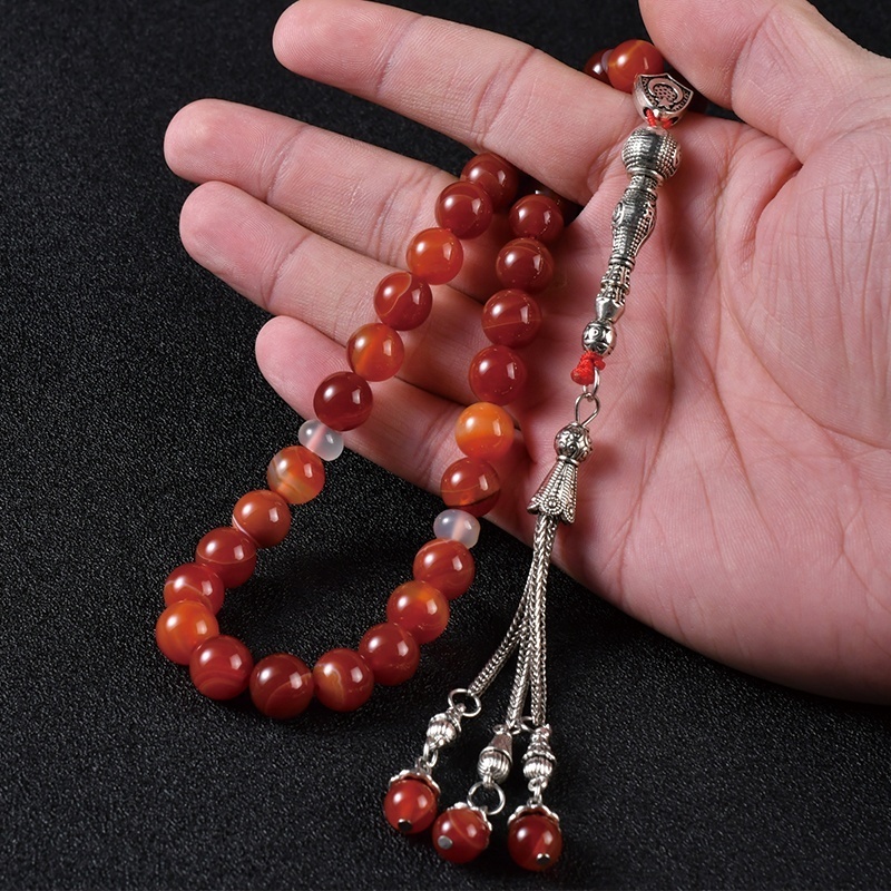 Ys342 New Arrival prayer beads  crystal stainless steel rosaries  of Tasbih Tasbeeh fashion muslim  Rosary Necklace