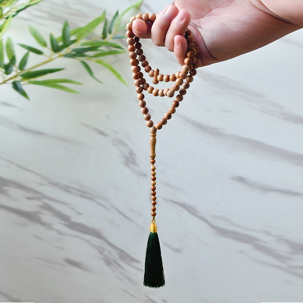 YS369 Real Wooden  Muslim Tasbeh Beads  Islamic misbaha Prayer Beads arabic products Wood Tasbih Tasbeeh 99 Wood Rosary Beads