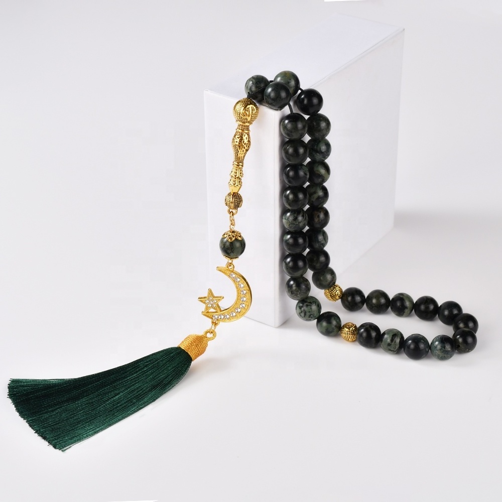 Arabic stone beaded jewelry turkish Tasbeeh misbaha sibha islamic muslim bead rosary 33 prayer beads Tasbih Tesbih making tassel