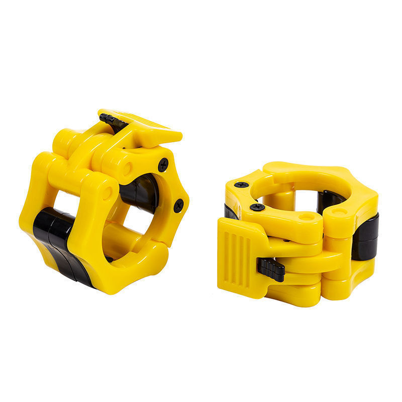 Fitness weightlifting barbell spring clamps collar lock 50mm plastic barbell bar collar clamp