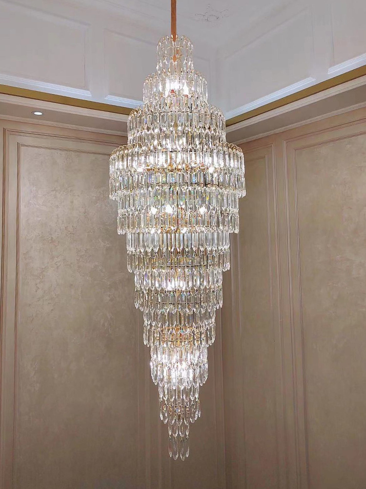 Langju Indoor Living Room Pendant Lighting Modern Crystal Chandelier Hotels Ring Chandeliers & Pendant Lights