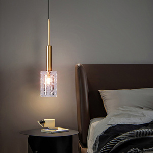 Modern light luxury bedroom bedside chandelier simple atmospheric corridor corridor designer background wall chandelier