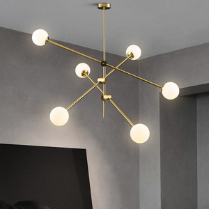 Sputnik Chandelier Industrial Semi Flush Mount Pendant Lamp Modern Ceiling Light Fixture for Kitchen Dining Bedroom Room