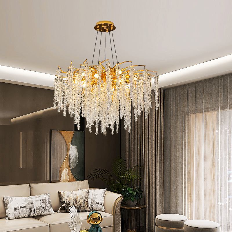 Guzhen Langju Round Shape Modern Ceiling Lamp for Bedroom Living Room Villa Hotel Hallway Chandelier Lighting