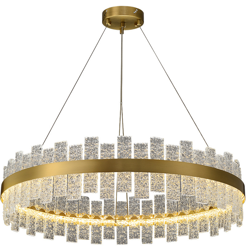 Hot Sale Art Modern Design Round High Quality Crystal Chandelier Lighting For Foyer Loft Pendant Light Ceiling Lamp