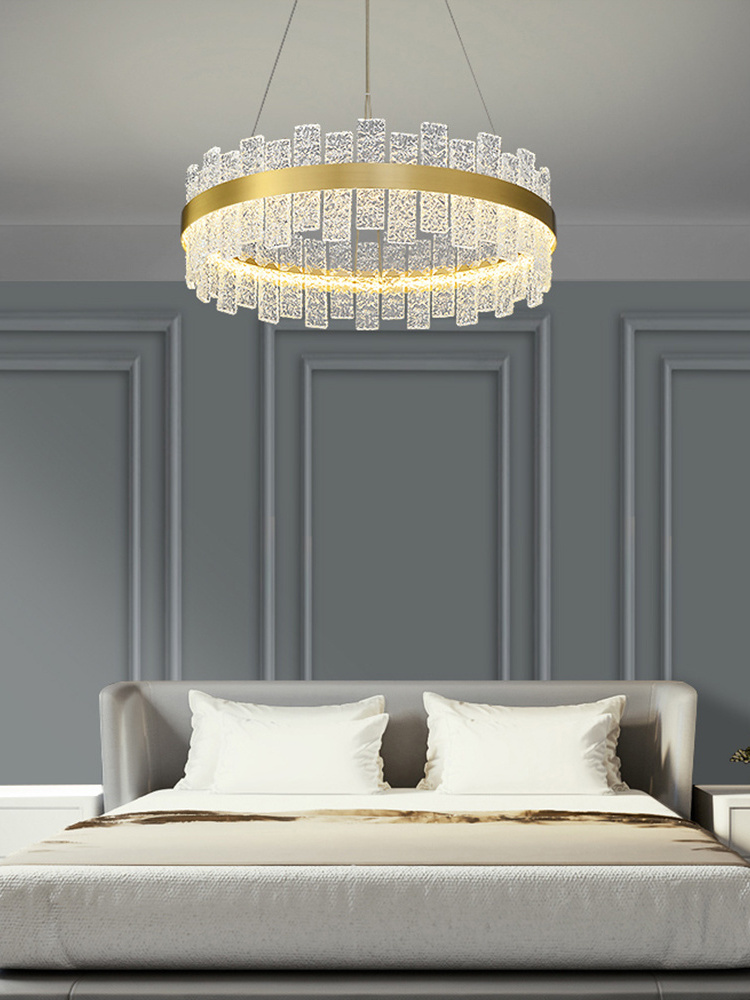 Hot Sale Art Modern Design Round High Quality Crystal Chandelier Lighting For Foyer Loft Pendant Light Ceiling Lamp