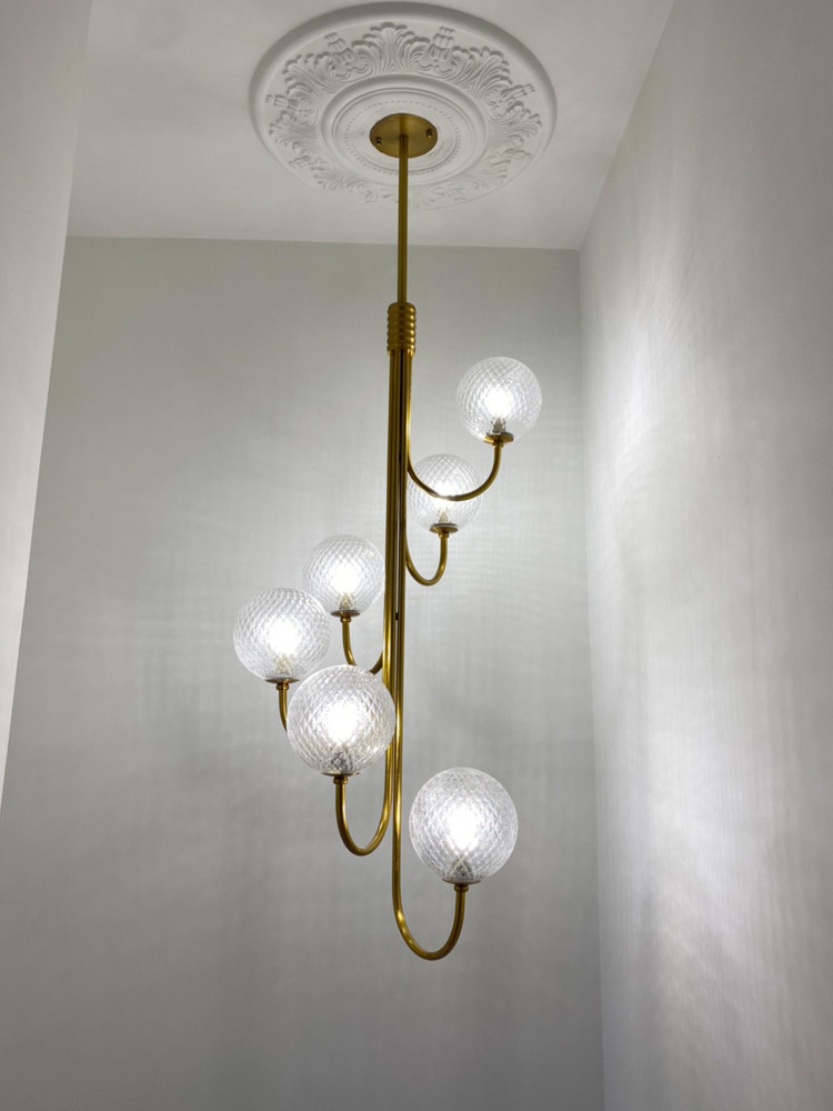 Stair Long Chandelier New Chinese Modern Simple Corridor Villa Duplex Stairwell Above the Aisle Lighting lamp