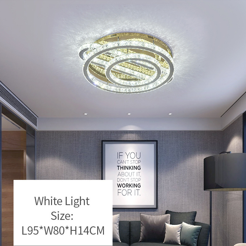 Hotel Home Decor Livingroom Crystal Lamp Stainless Steel Led Modern Ceiling Light Modern Round Luxury Pin Light For Ceiling