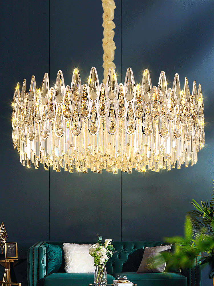 The Best-Selling Entry Door Drip-Like Chandelier Is A Double-layer Design Guest Restaurant With Luxury Crystal Lighting