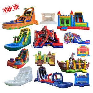 Commercial bouncy castle jumping moonwalk trampoline bounce house combo waterslide pool water inflatable slide for kids adults