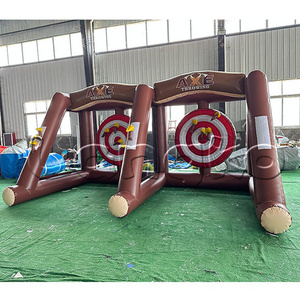 pvc material double axe throwing game inflatable carnival game toy play fun