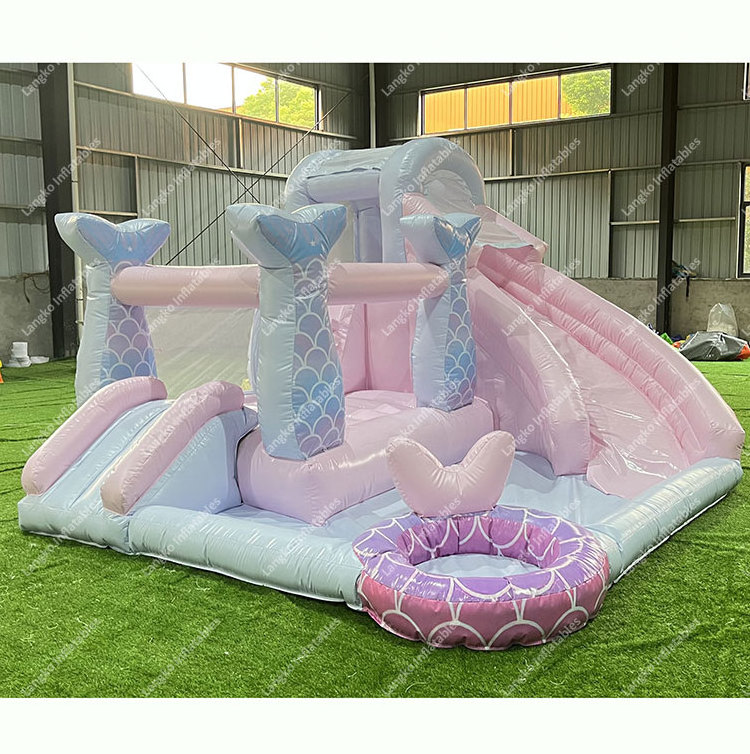 hot sale commercial PVC under the sea  bounce combo Mermaid jumping castle with ball pit and slide for sale