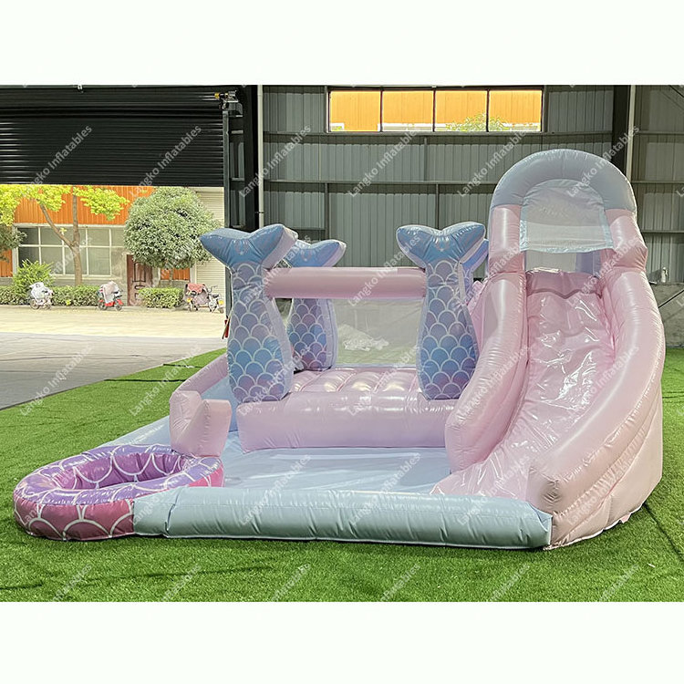 hot sale commercial PVC under the sea  bounce combo Mermaid jumping castle with ball pit and slide for sale