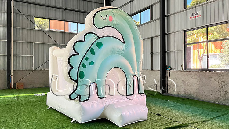 Cartoon Dinosaur Wedding white bounce house slide white castle bounce house with ball pit for kids