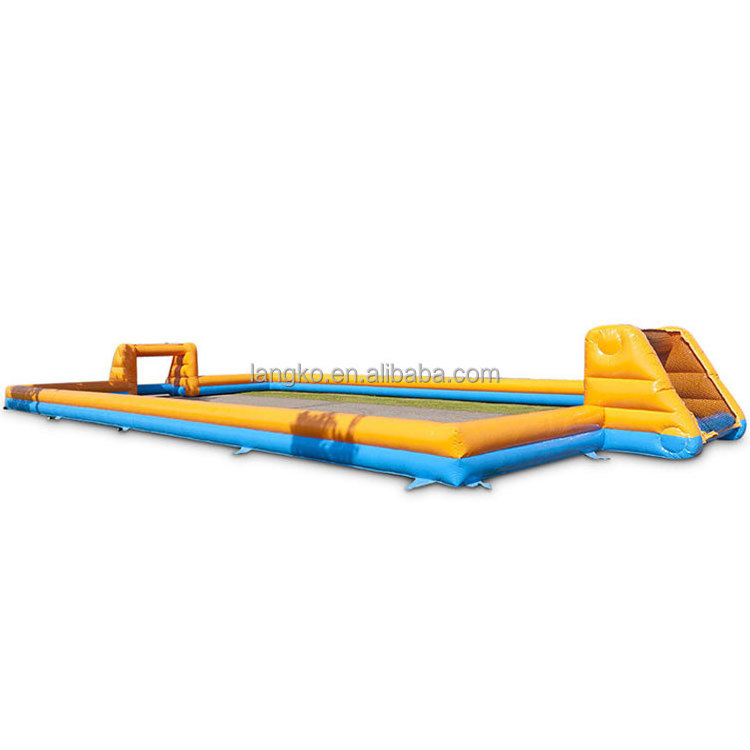 outdoor inflatable soccer filed game soapy playground for adults