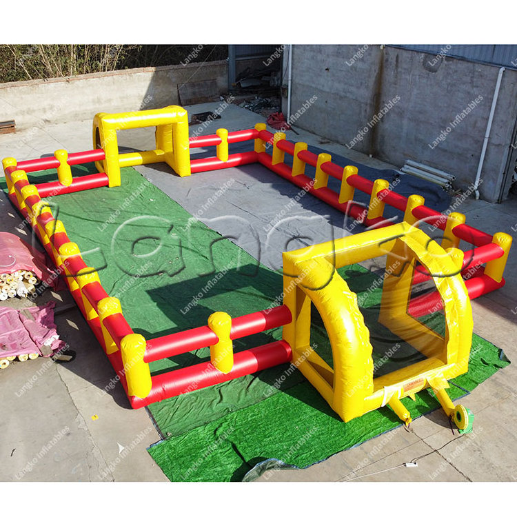 commercial inflatable  soccer arena kids adults sport games Football field fence for party rental