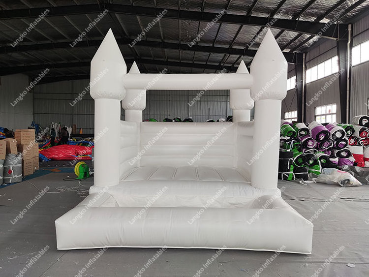 Modern Bounce Castle Mini Toddler Inflatable Bouncer White Jump House with Pool