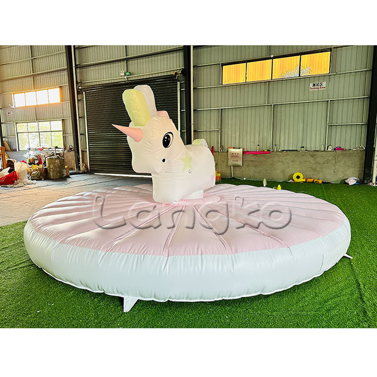 Backyard unicorn Ride game Professional inflatable unicorn ride Mattress