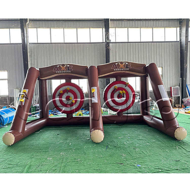 pvc material double axe throwing game inflatable carnival game toy play fun