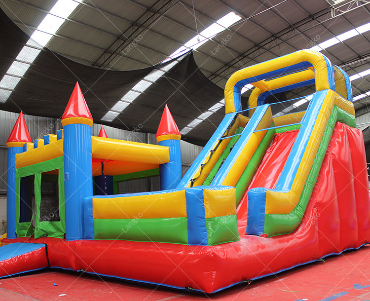 Commercial wet dry bouncer slide combo inflatable bouncy moonwalk jumping castle bounce house for kids adults