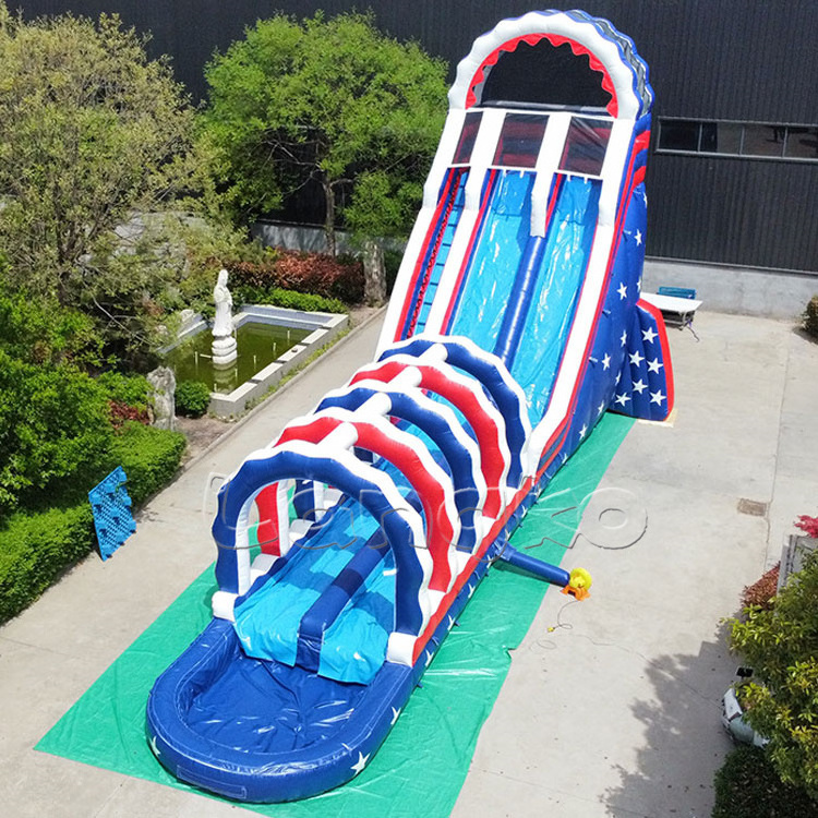 China Langko inflatables star slip and slide pool waterslide giant inflatable water slide