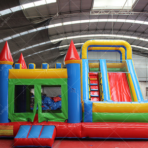 Commercial wet dry bouncer slide combo inflatable bouncy moonwalk jumping castle bounce house for kids adults